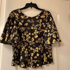 Floral peplum top